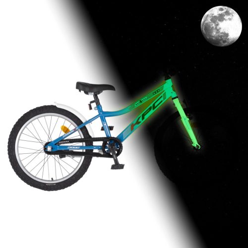 KPC FluoBike Police szirénás VILÁGÍTÓS 20 kék fluoreszkáló gyermek kerékpár