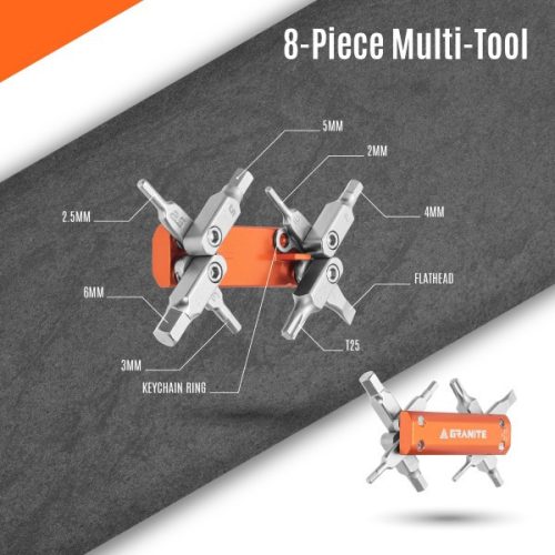 Granite Stash Multi-Tool villanyakban tárolható zsebszerszám [fekete, 1 1/8" Ahead]